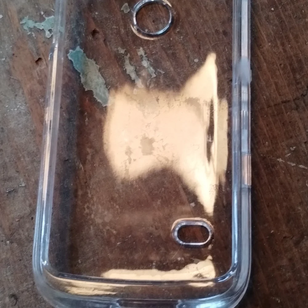 Clear plastic phone case